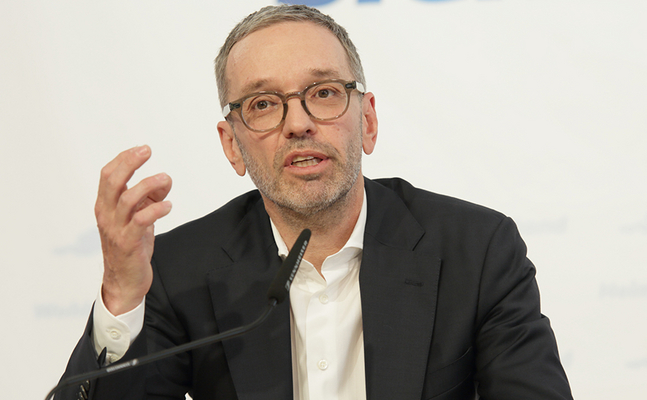 FPÖ-Bundeseparteiobmann Herbert kickl.