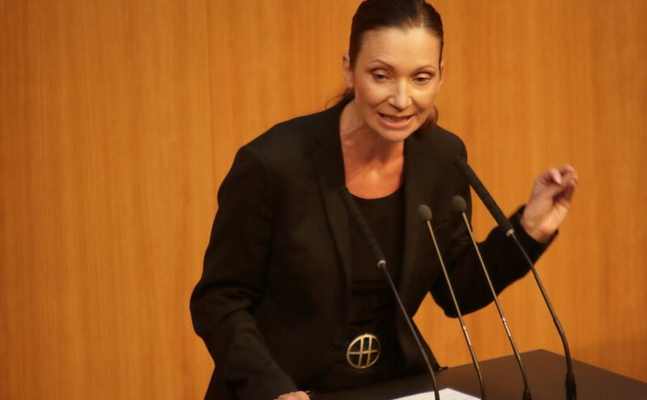 FPÖ-Verfassungssprecherin Susanne Fürst in der Nationalrats-Sondersitzung.