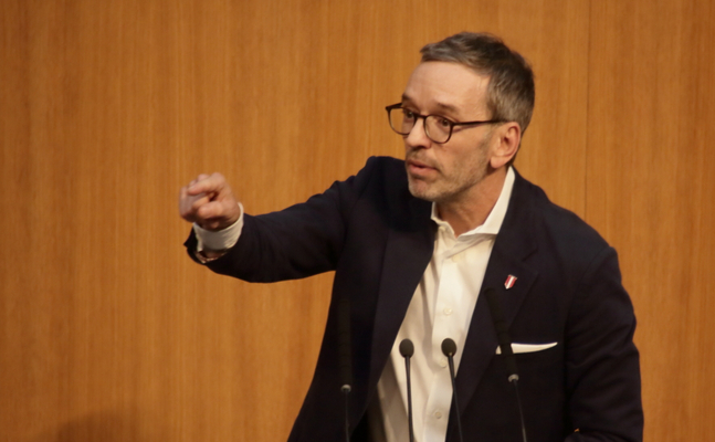 FPÖ-Bundesparteiobmann Herbert Kickl im Nationalrat.