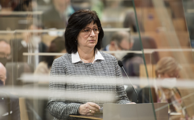 FPÖ-Frauen- und Seniorensprecherin Ecker im Nationalrat.