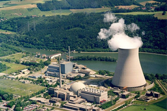 Kernkraftwerk Isar in Niederbayern.