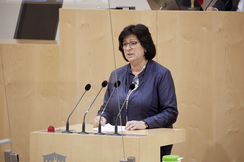 FPÖ-Frauensprecherin Rosa Ecker im Parlament.