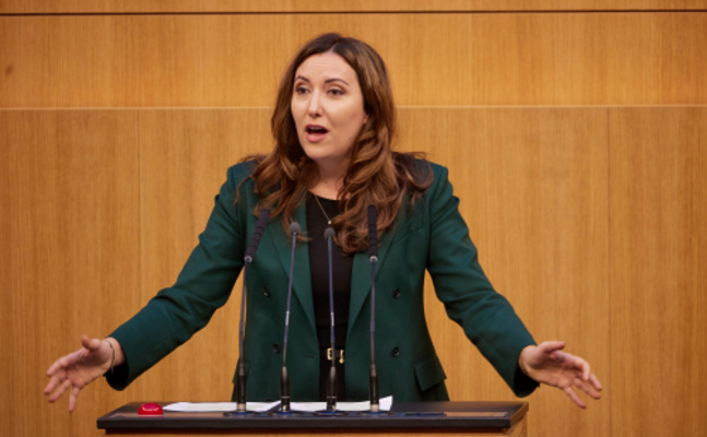 FPÖ-Europasprecherin petra Steger im Parlament.