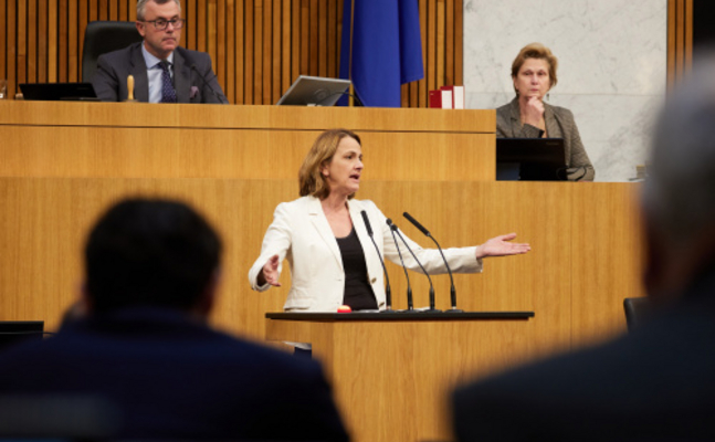 FPÖ-Sozialsprecherin Dagmar Belakowitsch im Parlament.